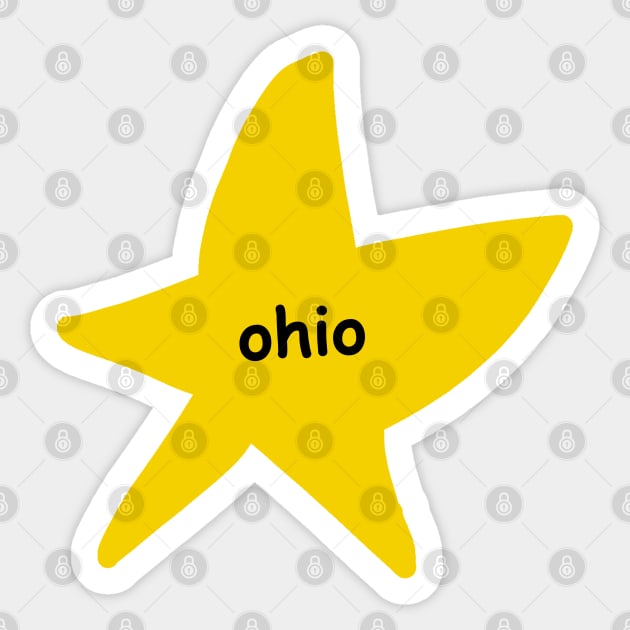 Ohio gold star Sticker by Hydroxyl Design